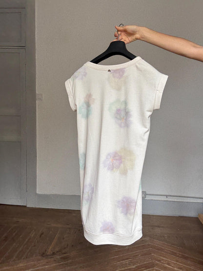 Floral Sweatshirt Dress With Studded Neckline — additional view 10