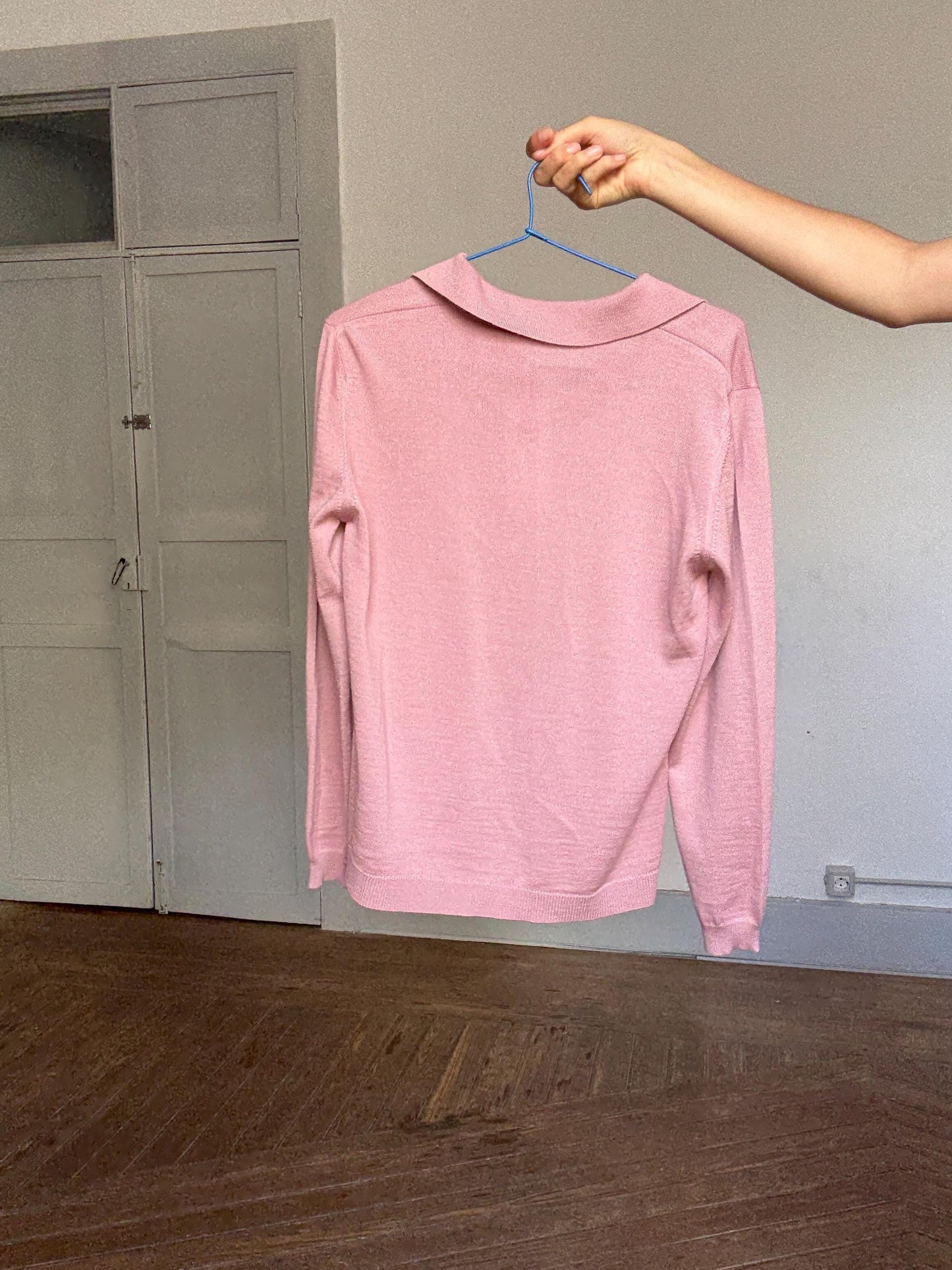 Viriato Dusty Rose Knit Jumper – Luxury Wool Blend, Made in Spain (Size M/L)
