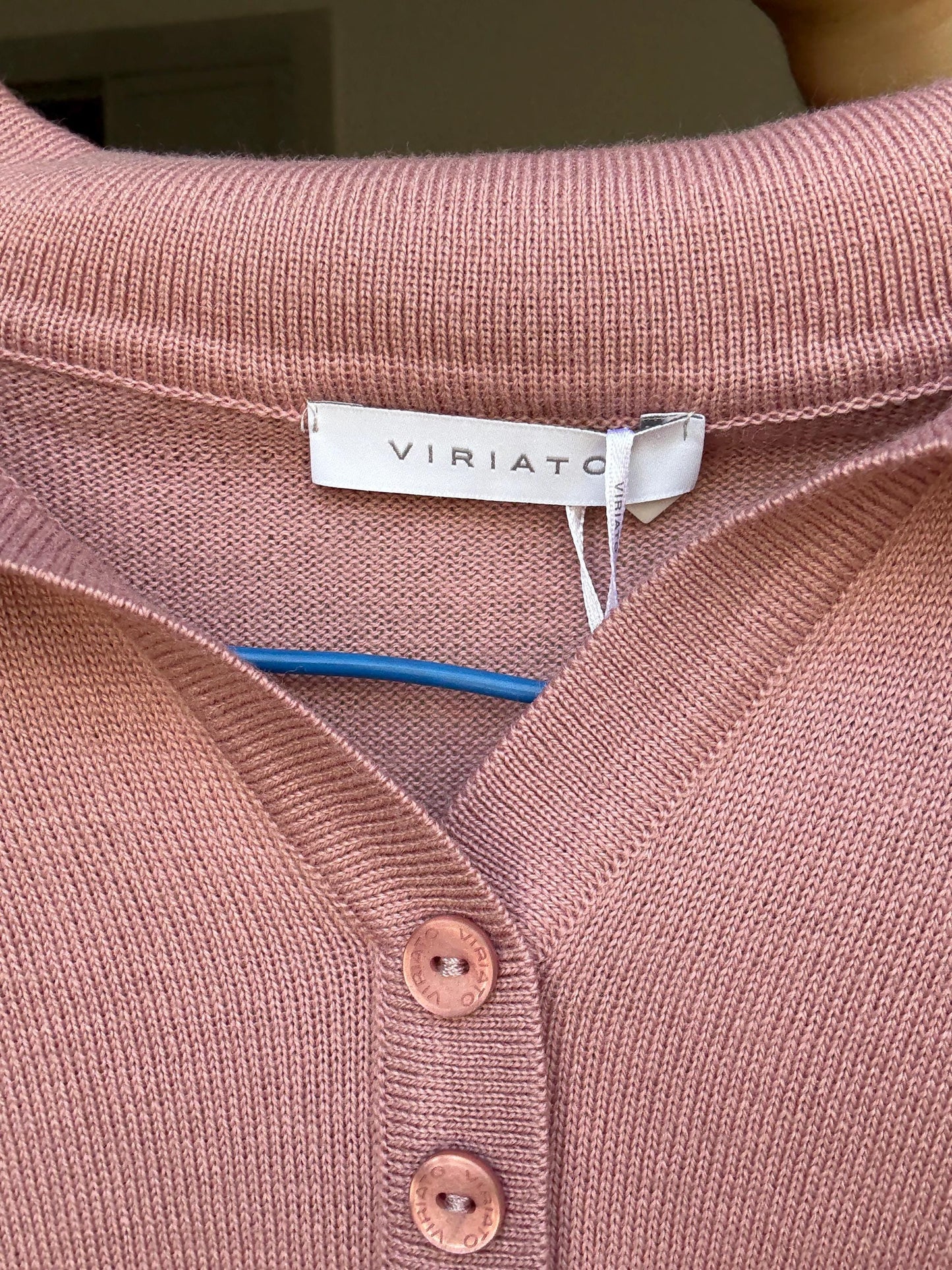 Viriato Dusty Rose Knit Jumper – Luxury Wool Blend, Made in Spain (Size M/L)