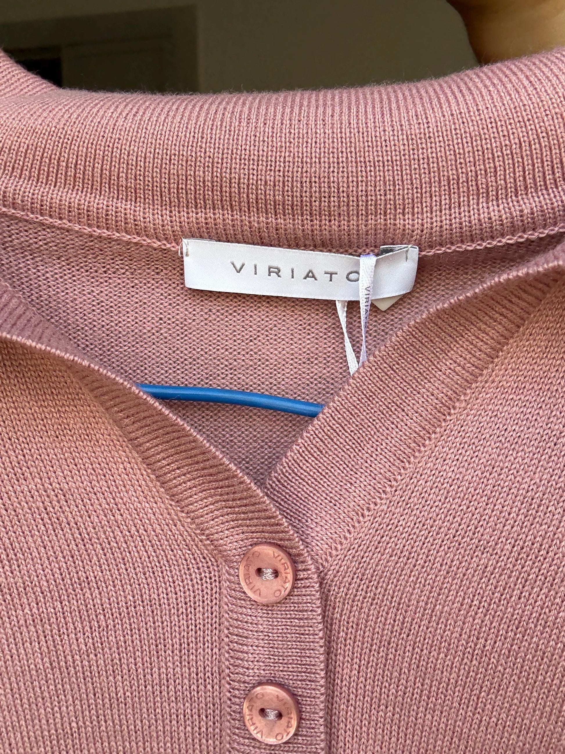 Viriato Dusty Rose Knit Jumper – Luxury Wool Blend, Made in Spain (Size M/L)