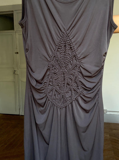 Vintage Luxury Ruched Bodycon Dress, Made In France — additional view 9