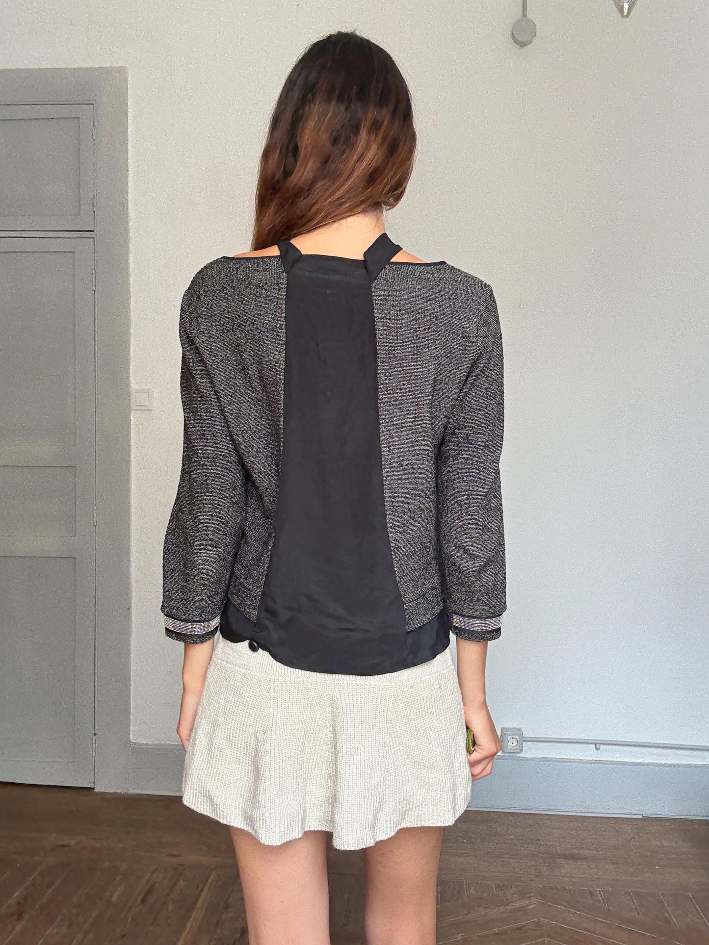 Elegant Marella Sport Top with Tie Neck | Size S