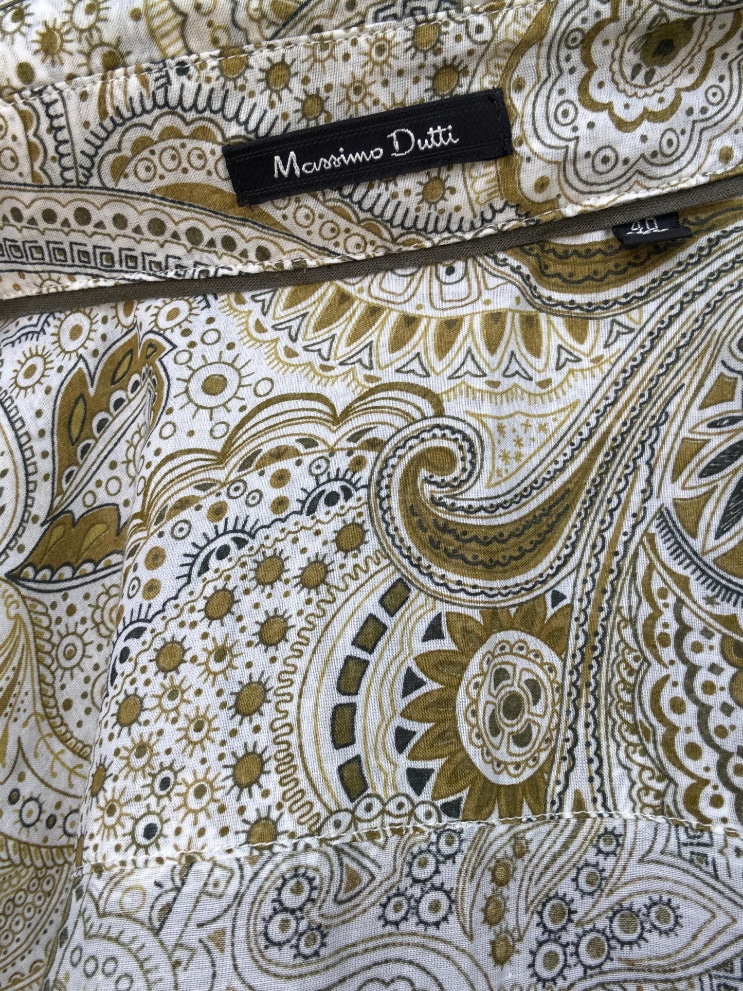 Massimo Dutti Silk-Cotton Paisley Shirt | Vintage Luxury Button-Up | Boho Vibes
