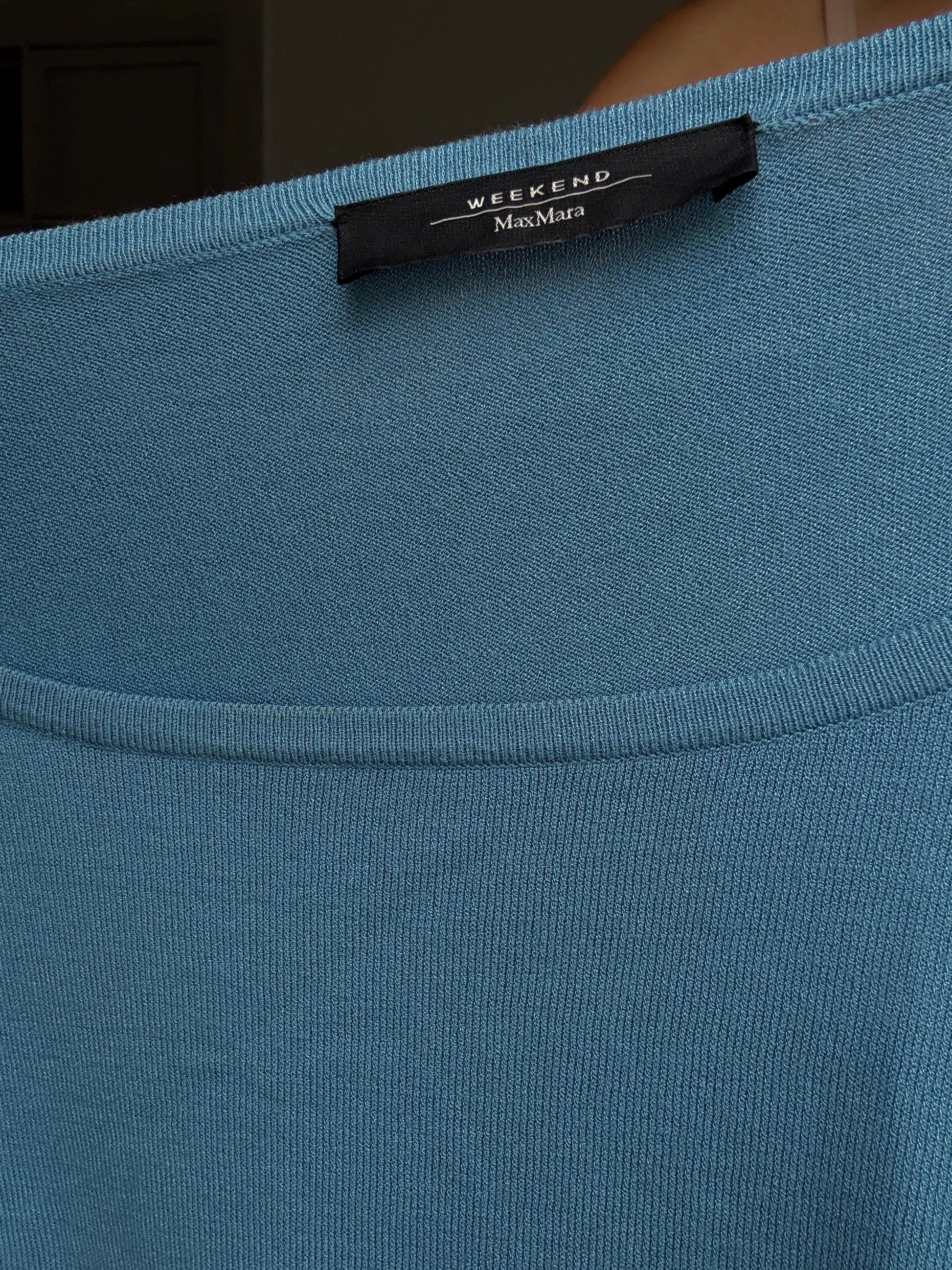 Weekend Max Mara Colorblock Tee – Retro Prep Long Sleeve, Size S