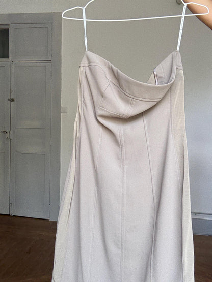 Taupe Strapless Bodycon Mini Dress — additional view 10