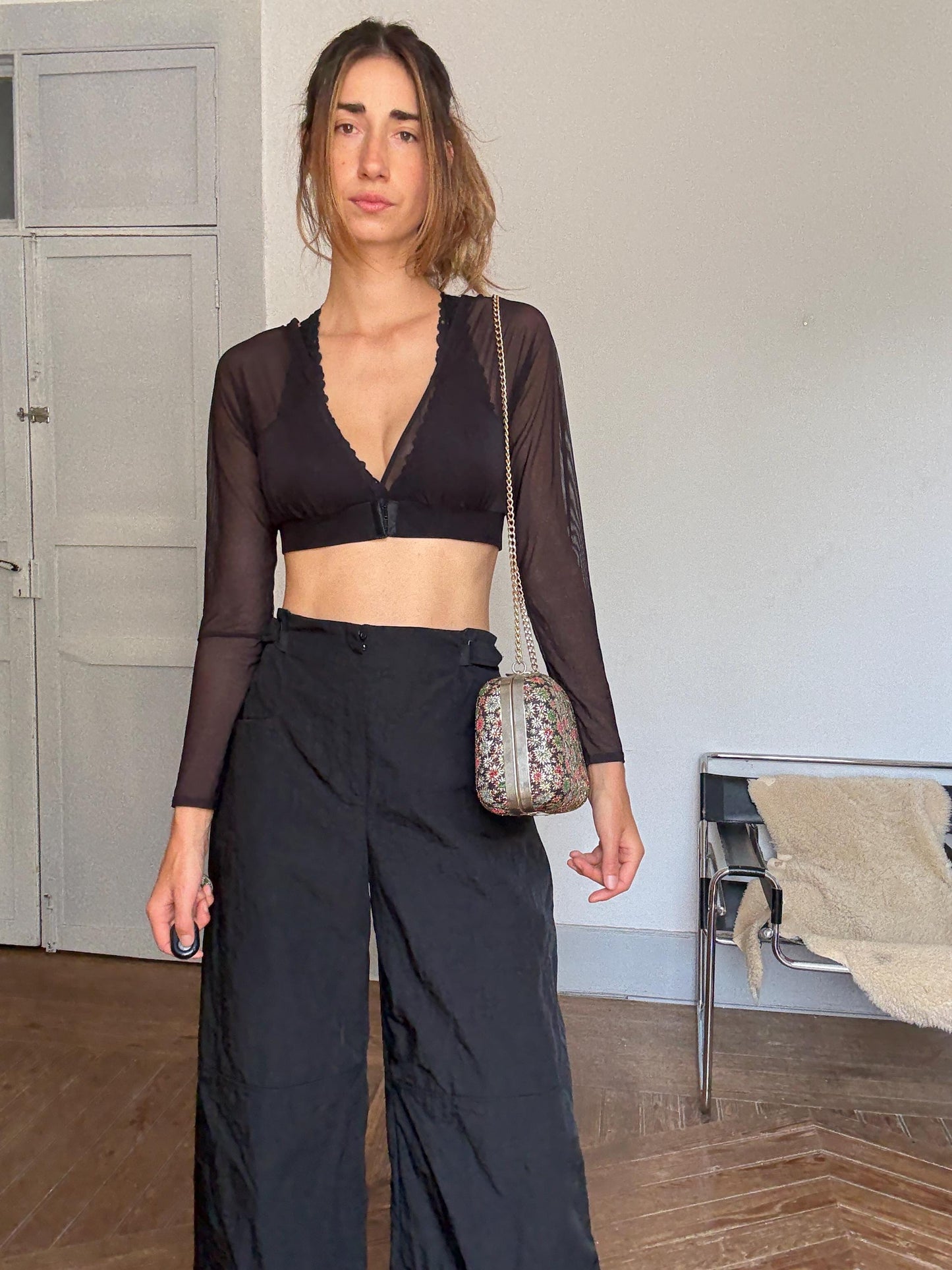 Vintage Metallic Floral Box Purse with Chain Strap – Y2K Tapestry Handbag with Retro Vibes