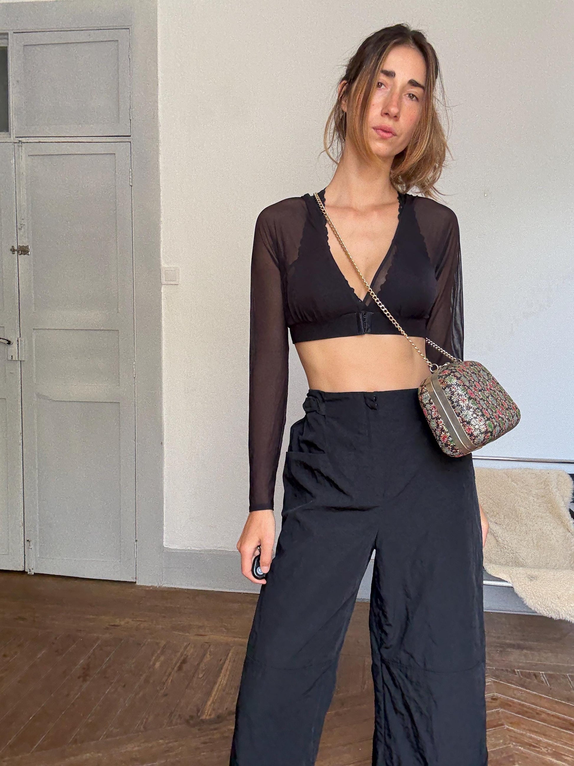 Vintage Metallic Floral Box Purse with Chain Strap – Y2K Tapestry Handbag with Retro Vibes