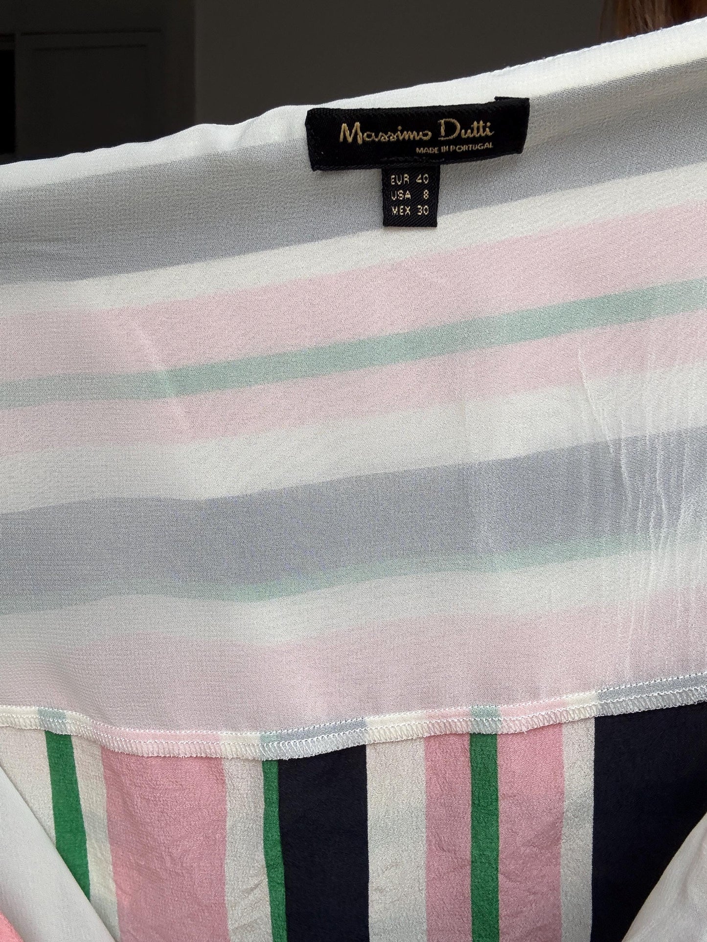 Massimo Dutti Silk Camisole – Colorful Striped Summer Top, Y2K Festival Vibe | Size S |