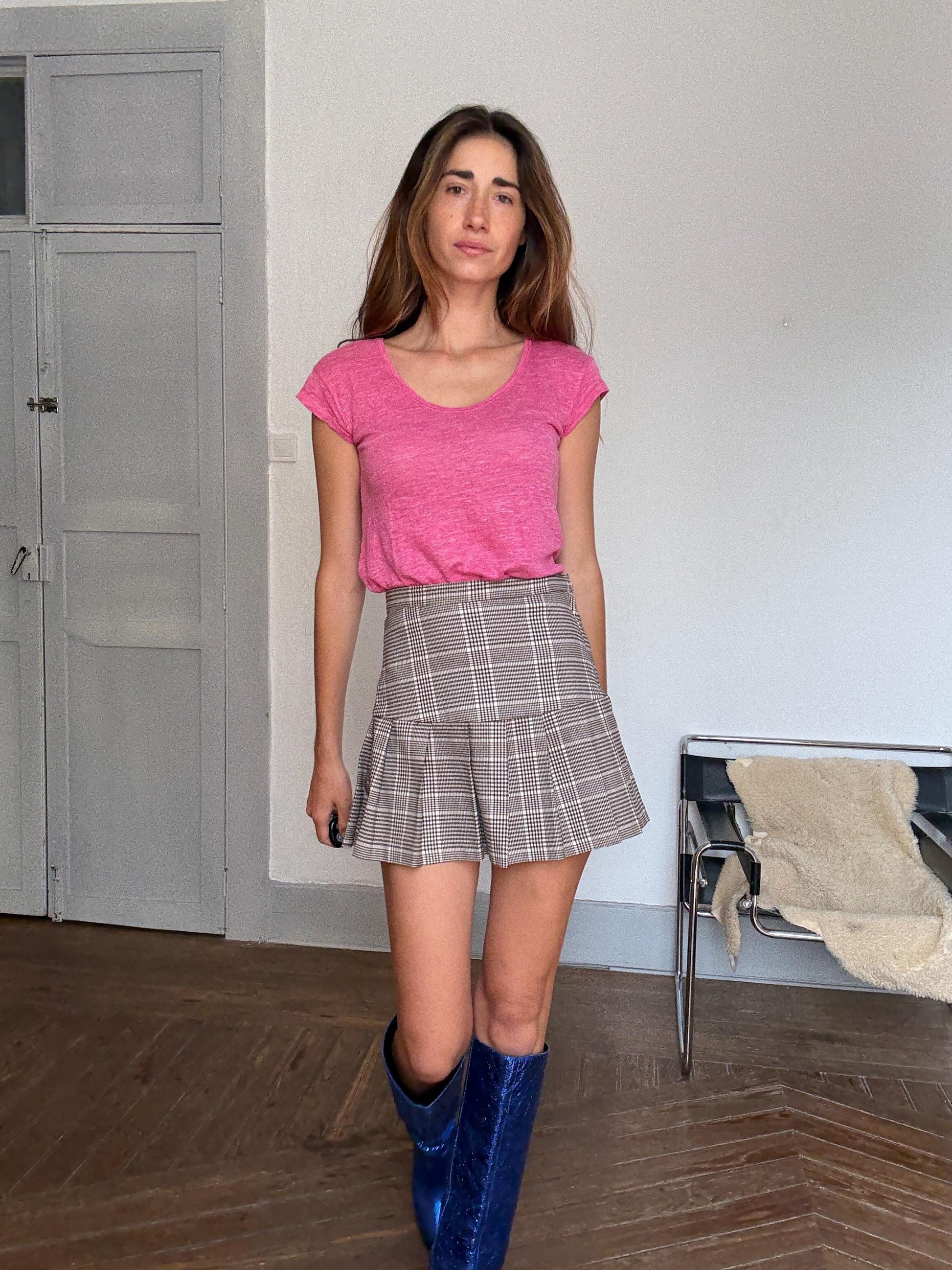 Soft Pink Tee | Massimo Dutti Basic T-Shirt | Y2K Coquette French Girl Summer Top (XS-S)