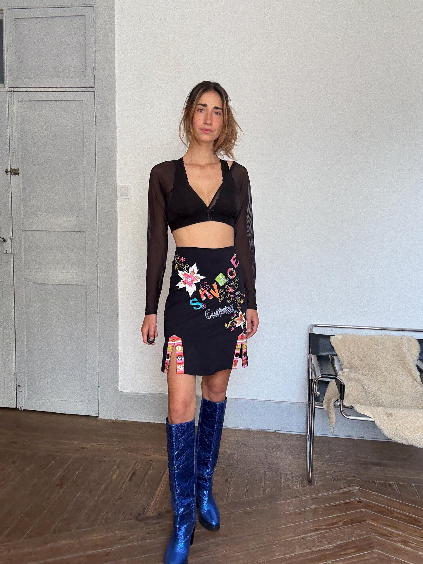 Savage Culture Statement Skirt | Colorful Boho Y2K Patchwork Mini | Alternative fashion, 90s aesthetic fashion