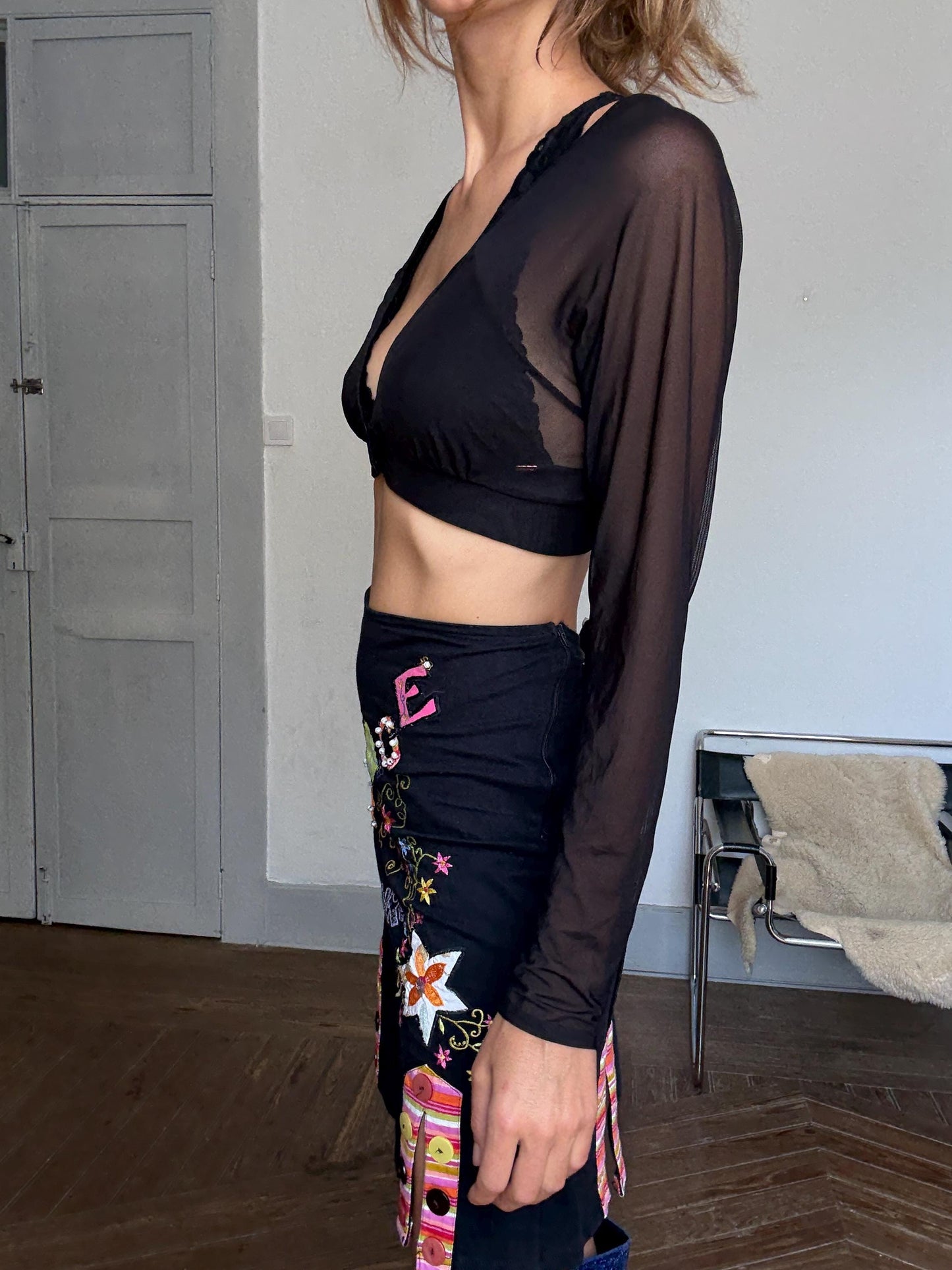 Colorful Boho Patchwork Mini Skirt — additional view 8
