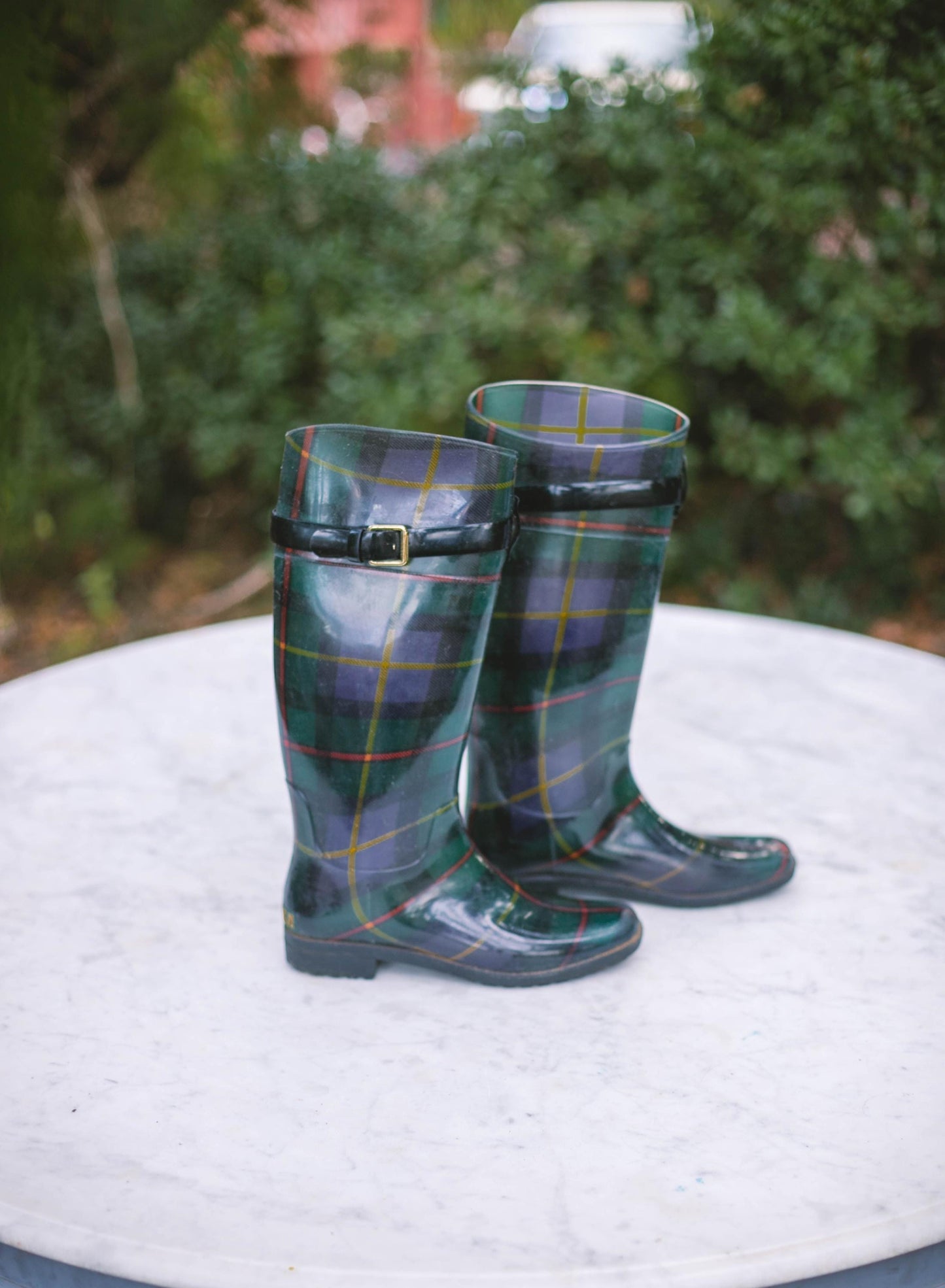 Ralph Lauren Plaid Wellington Boots – Size EU 40