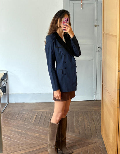 Vintage Jean Paul Gaultier Navy Pinstripe Blazer