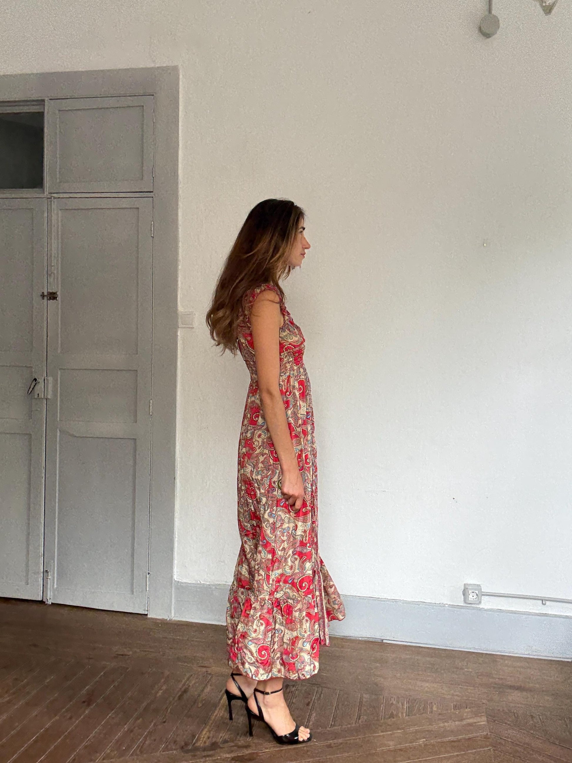 Boho Silk Maxi Dress - Paisley Dream — additional view 6