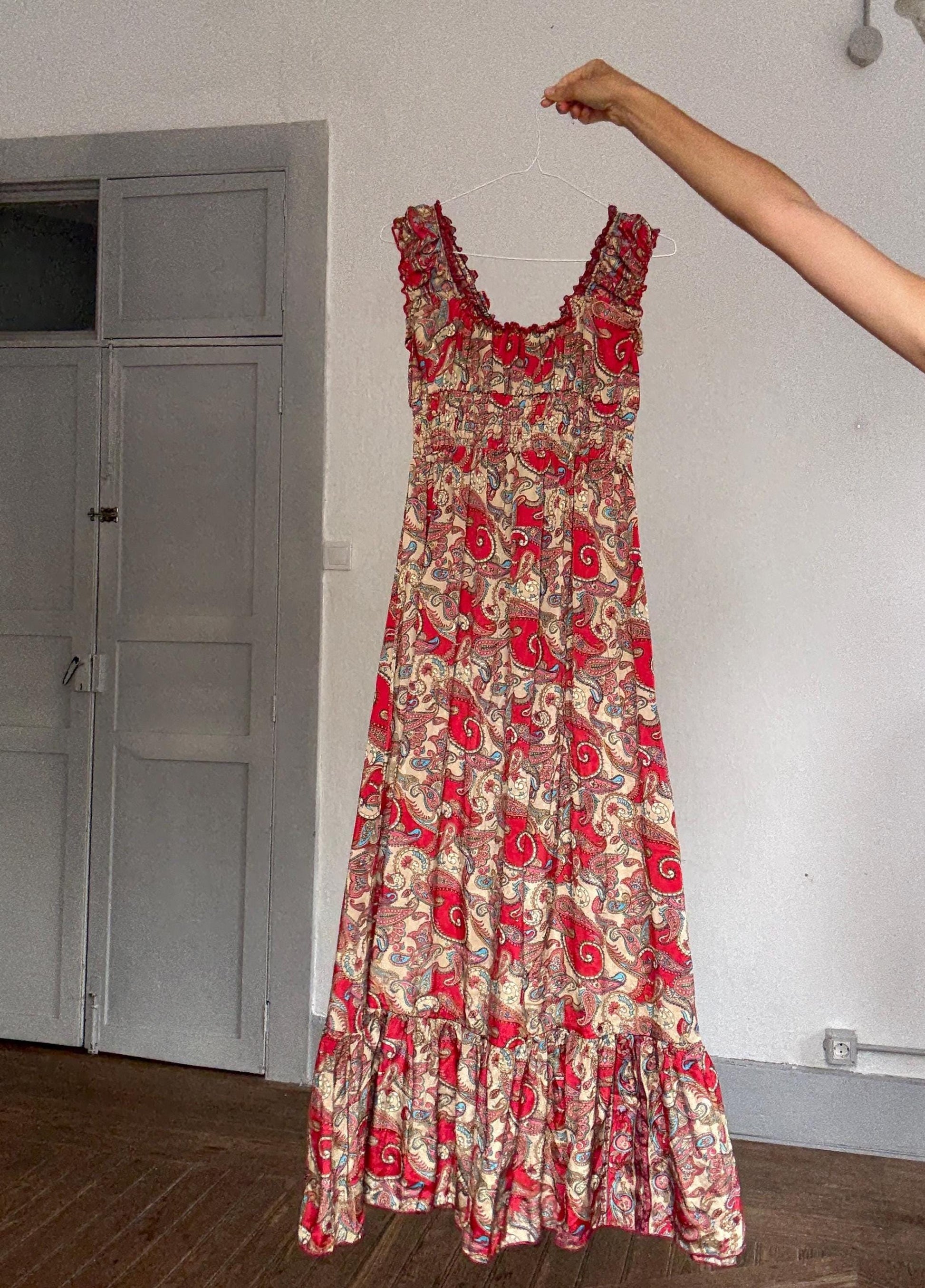 Boho Silk Maxi Dress - Paisley Dream — additional view 10