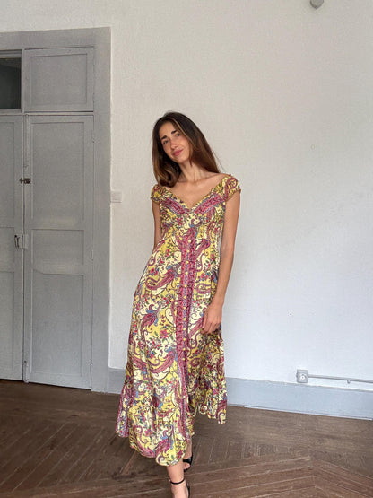 Silk Paisley Fairycore Maxi Dress — additional view 6