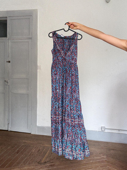 Boho Blue Paisley Maxi Dress — additional view 5