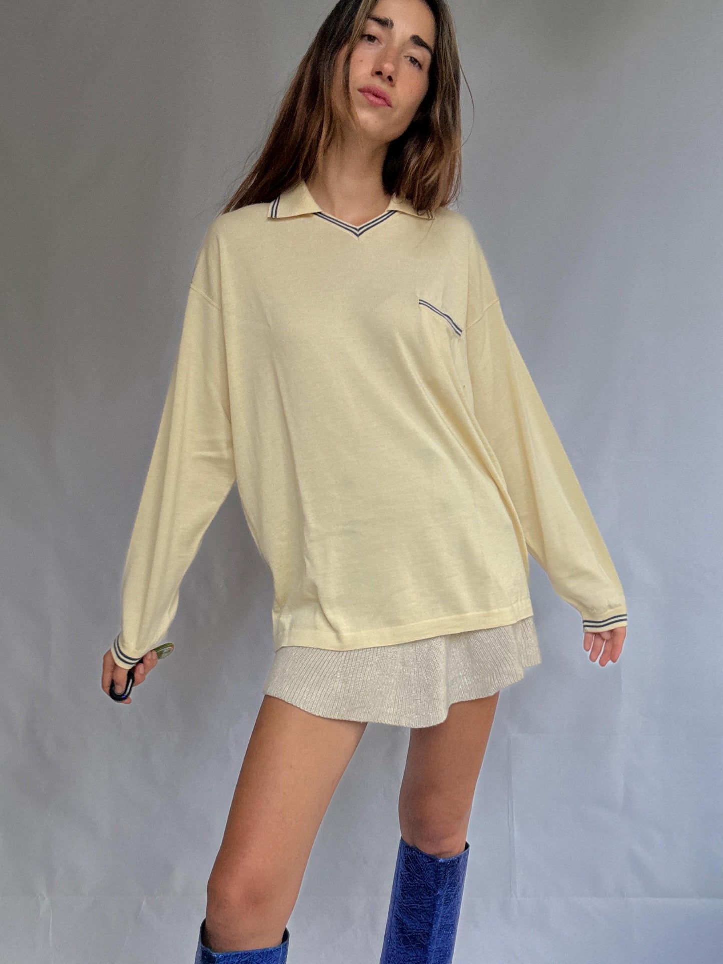 Vintage Loewe Merino & Silk Polo – Unisex Luxury From Madrid