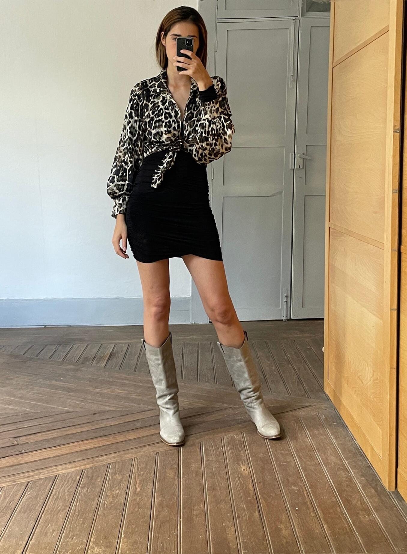 Vintage Leopard Print Sheer Blouse w/ Metallic Shimmer – Y2K Glam, Made in Italy