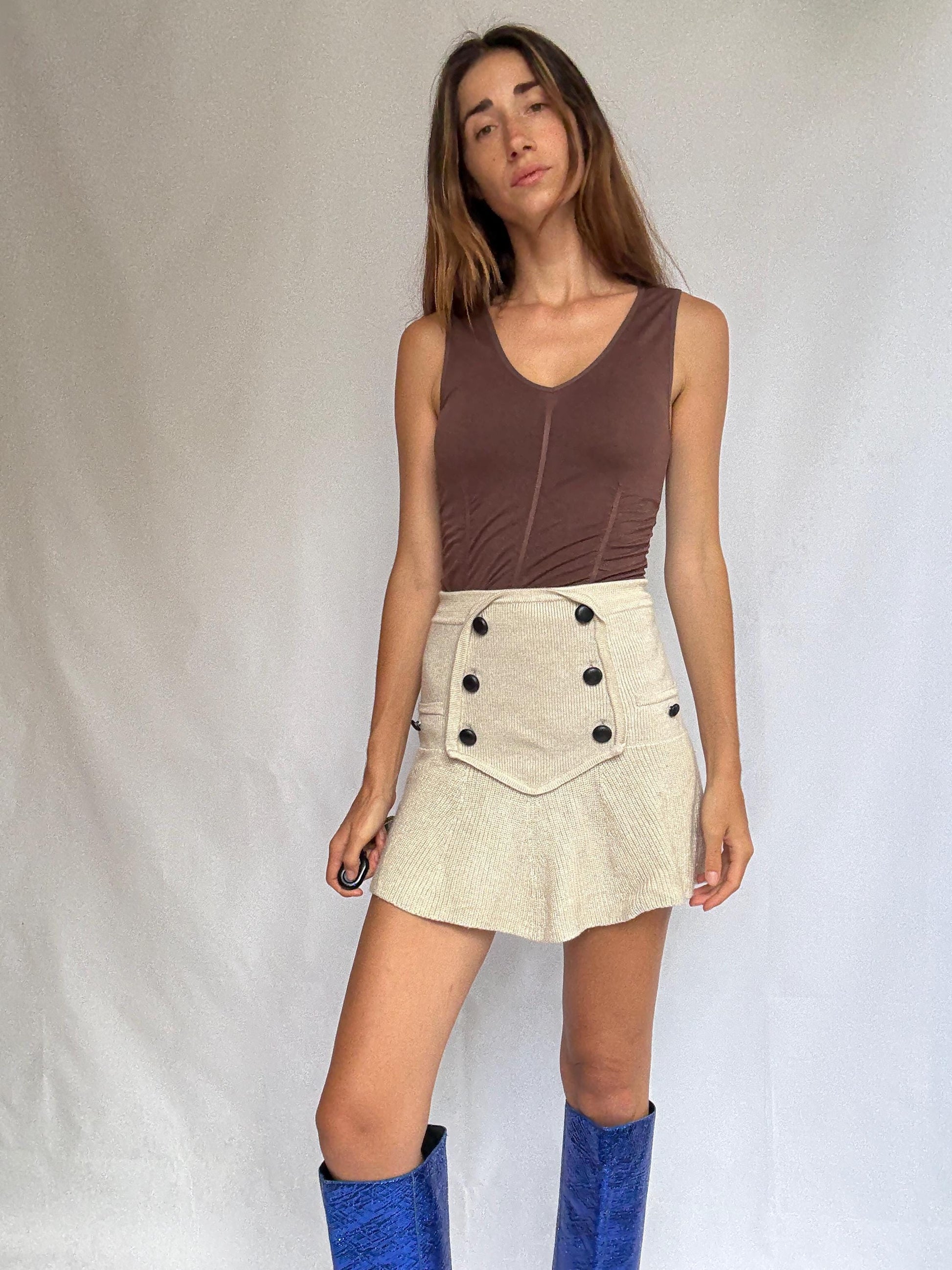 Vintage BCBGMAXAZRIA Ruched Brown Camisole – XS/S
