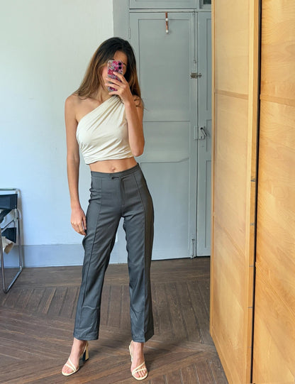 Vintage Grey Wide Leg Trousers