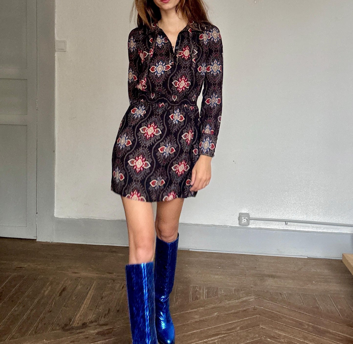 Boho Mini Dress In Vintage Y2K Style — additional view 5