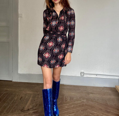 Boho Mini Dress In Vintage Y2K Style — additional view 5