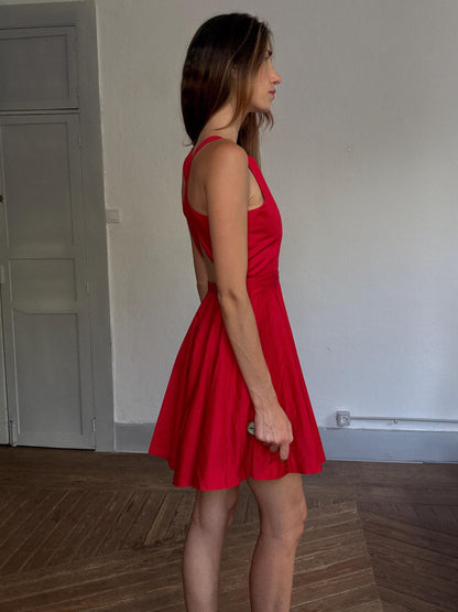 Polo Ralph Lauren Red Criss-Cross Mini Dress — additional view 7