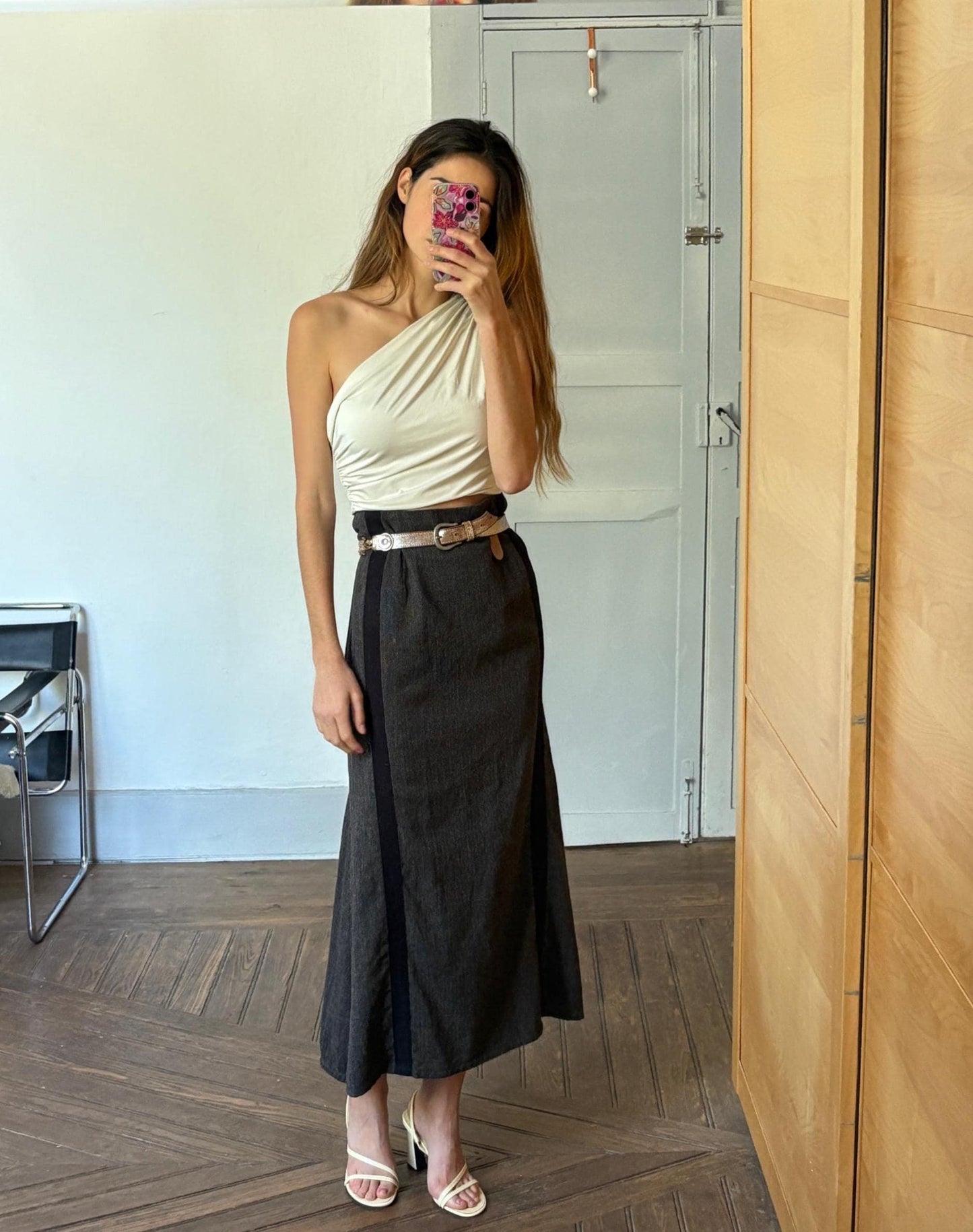 Anette gortz skirt wool maxi skirt, Long made in Germany designer skirt