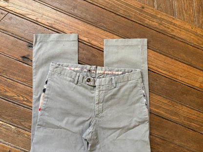 Vintage Burberry Slim Fit Cotton Pants