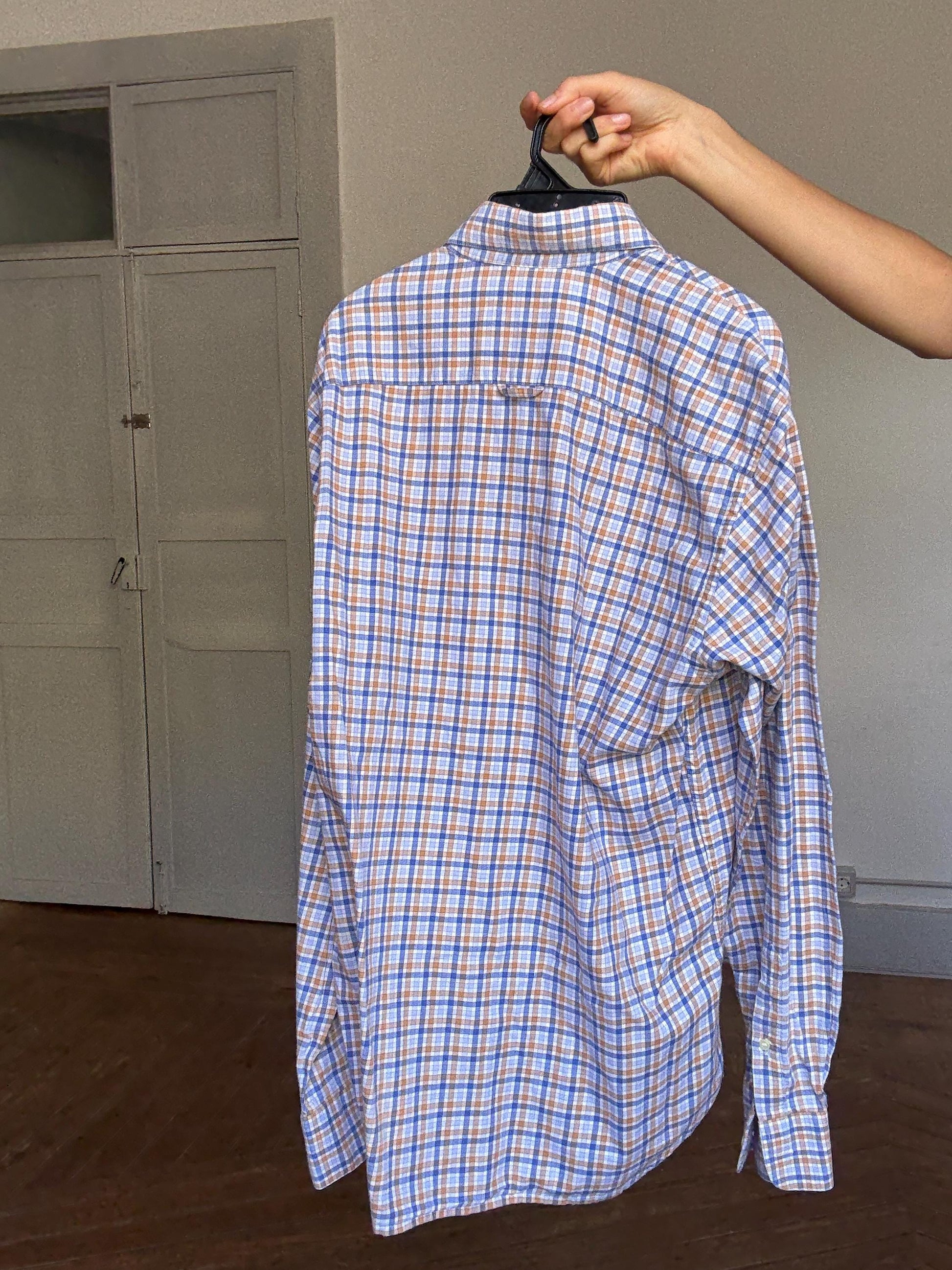 Vintage Thomas Burberry Check Shirt – Unisex Quiet Luxury Button-Up – Britpop Indie Style, 90s Cotton Blouse, Old Money Aesthetic