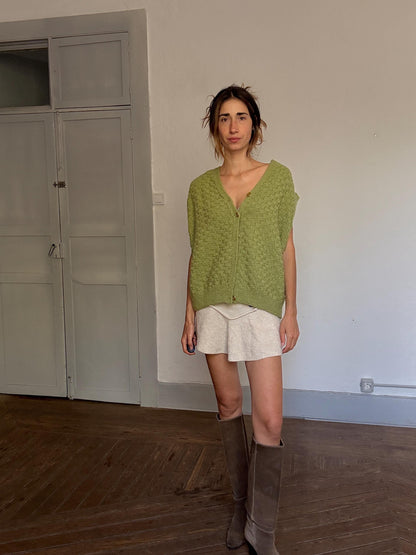 Chunky Knit Green Vest — additional view 8