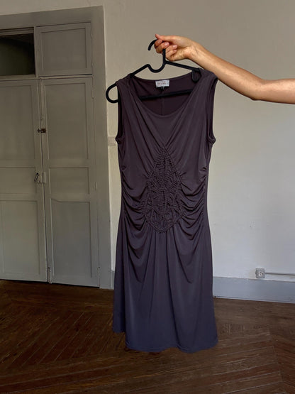 Vintage Luxury Ruched Bodycon Dress, Made In France — additional view 7