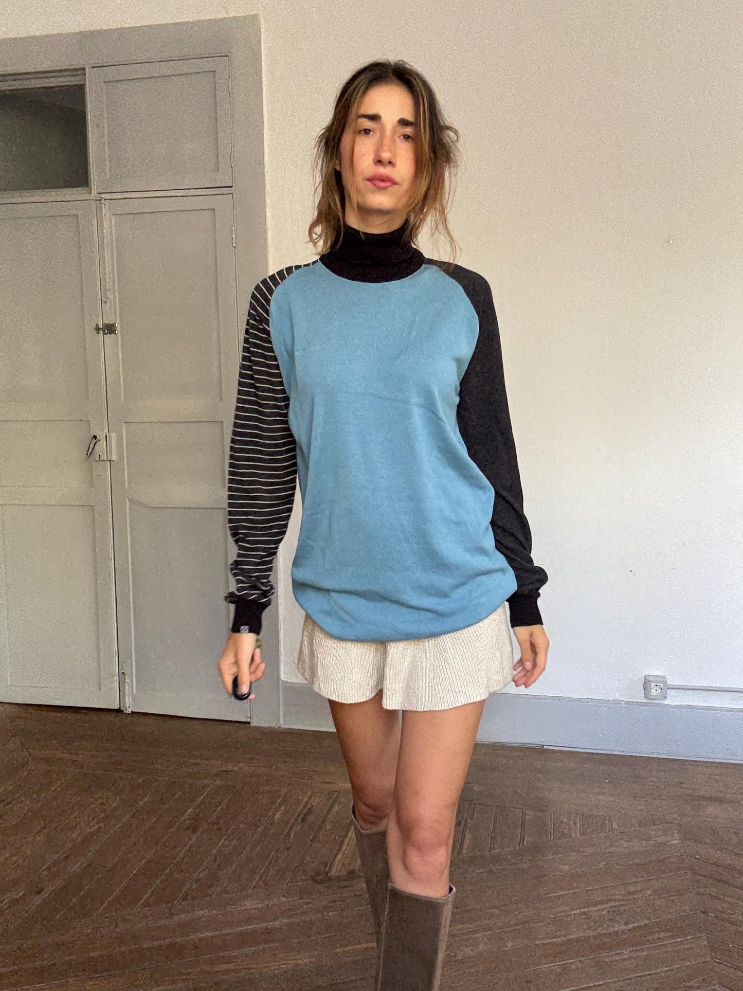 Y2K GSUS Industries Colorblock Jumper – Deadstock with Tags – Size M/L