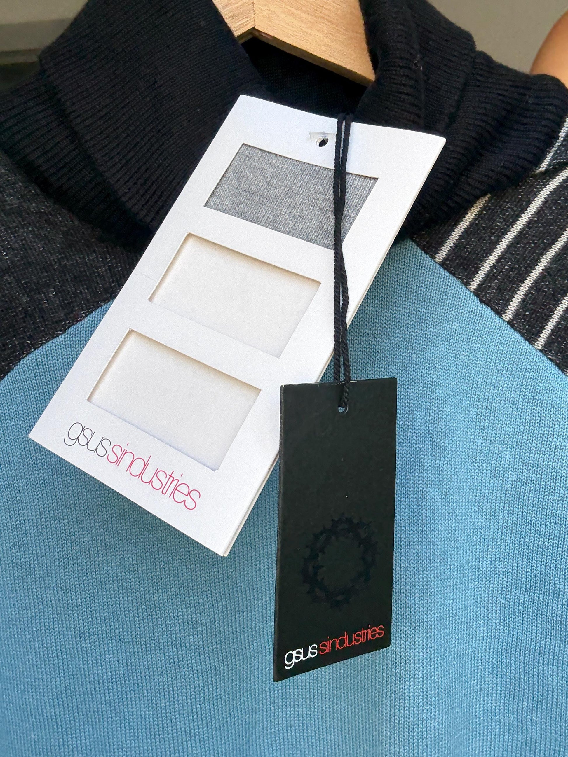 Y2K GSUS Industries Colorblock Jumper – Deadstock with Tags – Size M/L