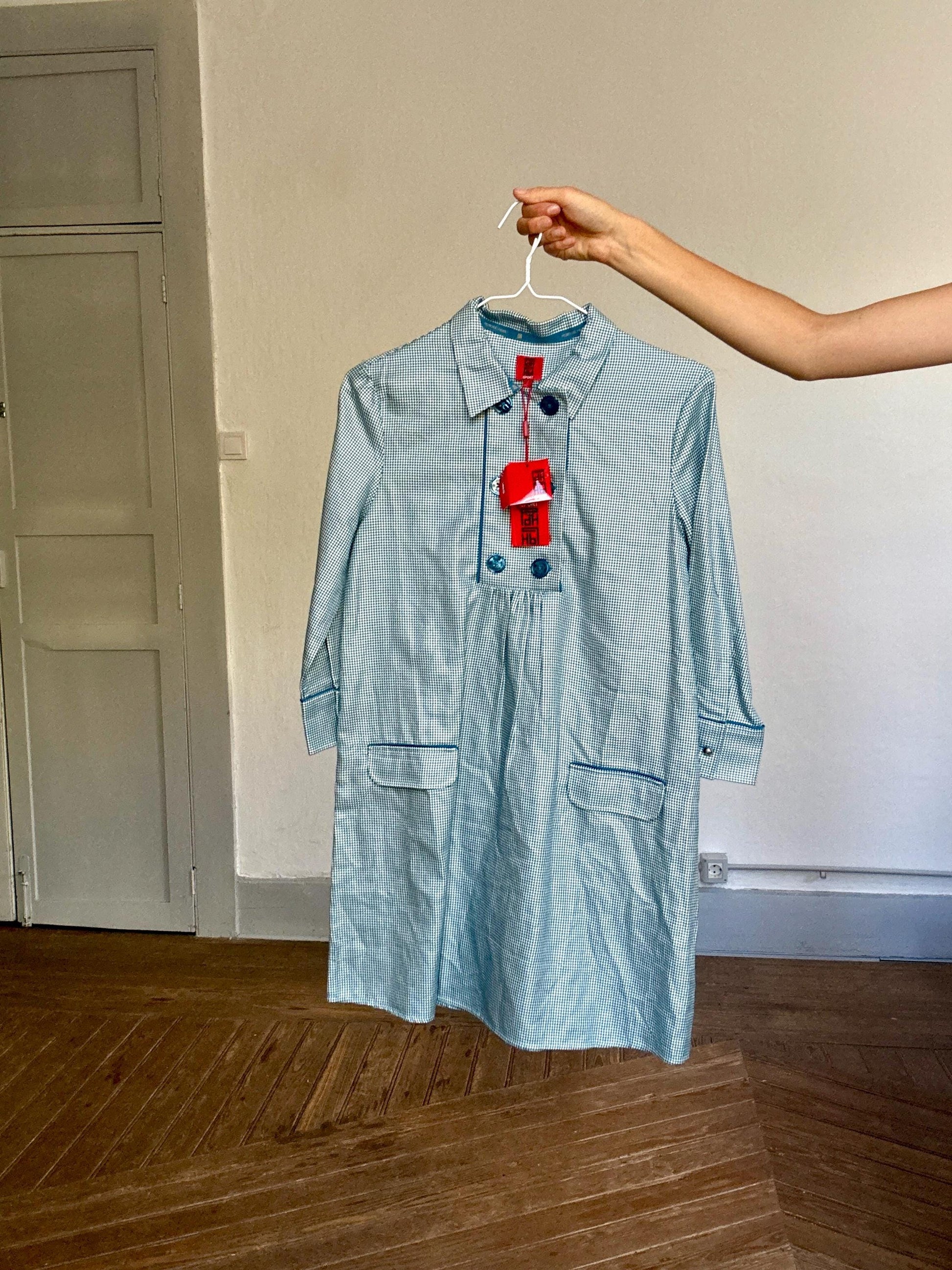 Pedro del Hierro Vintage Mini Dress – Mod Style, Cotton, NWT, Size M-L