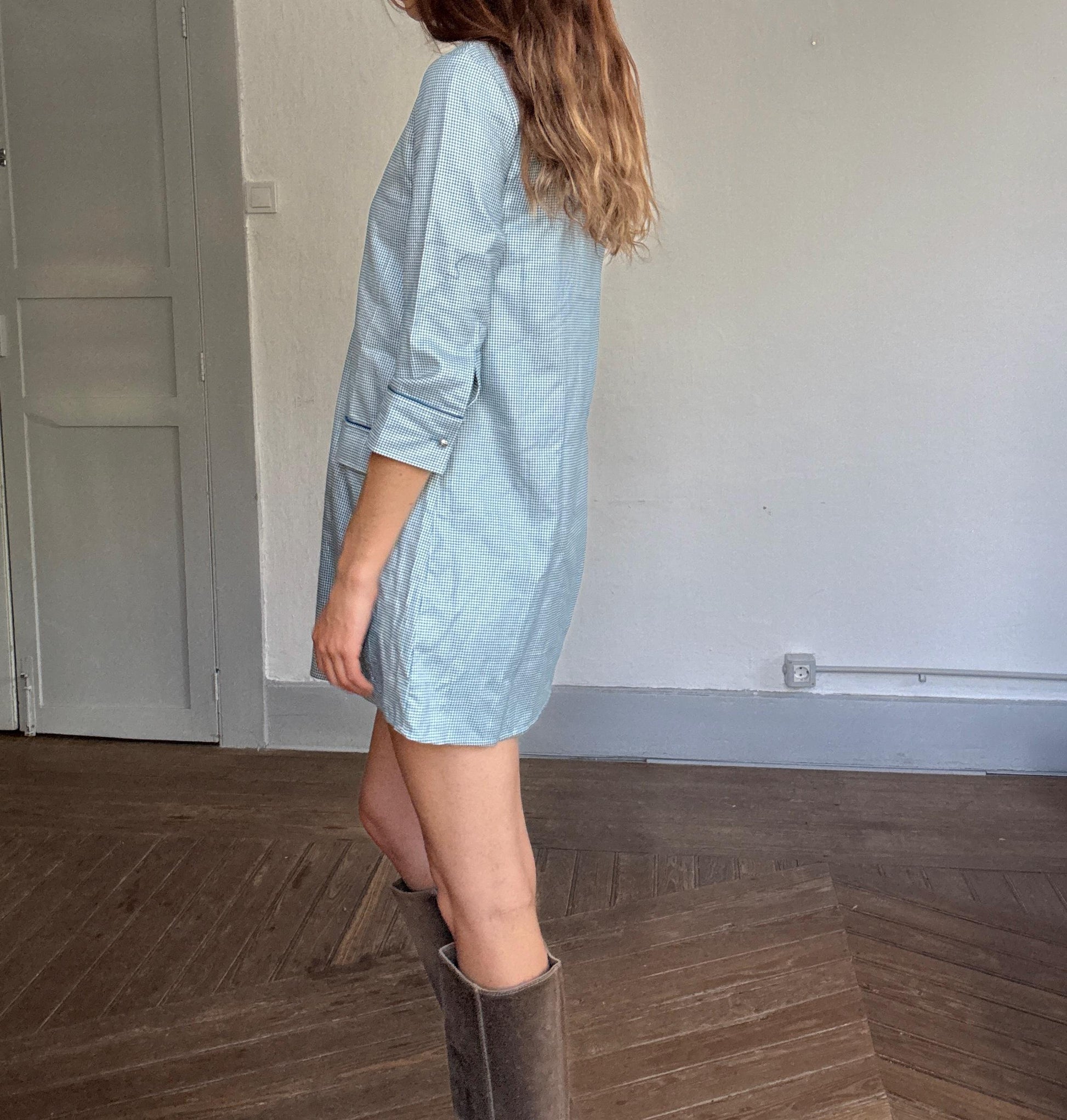 Pedro del Hierro Vintage Mini Dress – Mod Style, Cotton, NWT, Size M-L