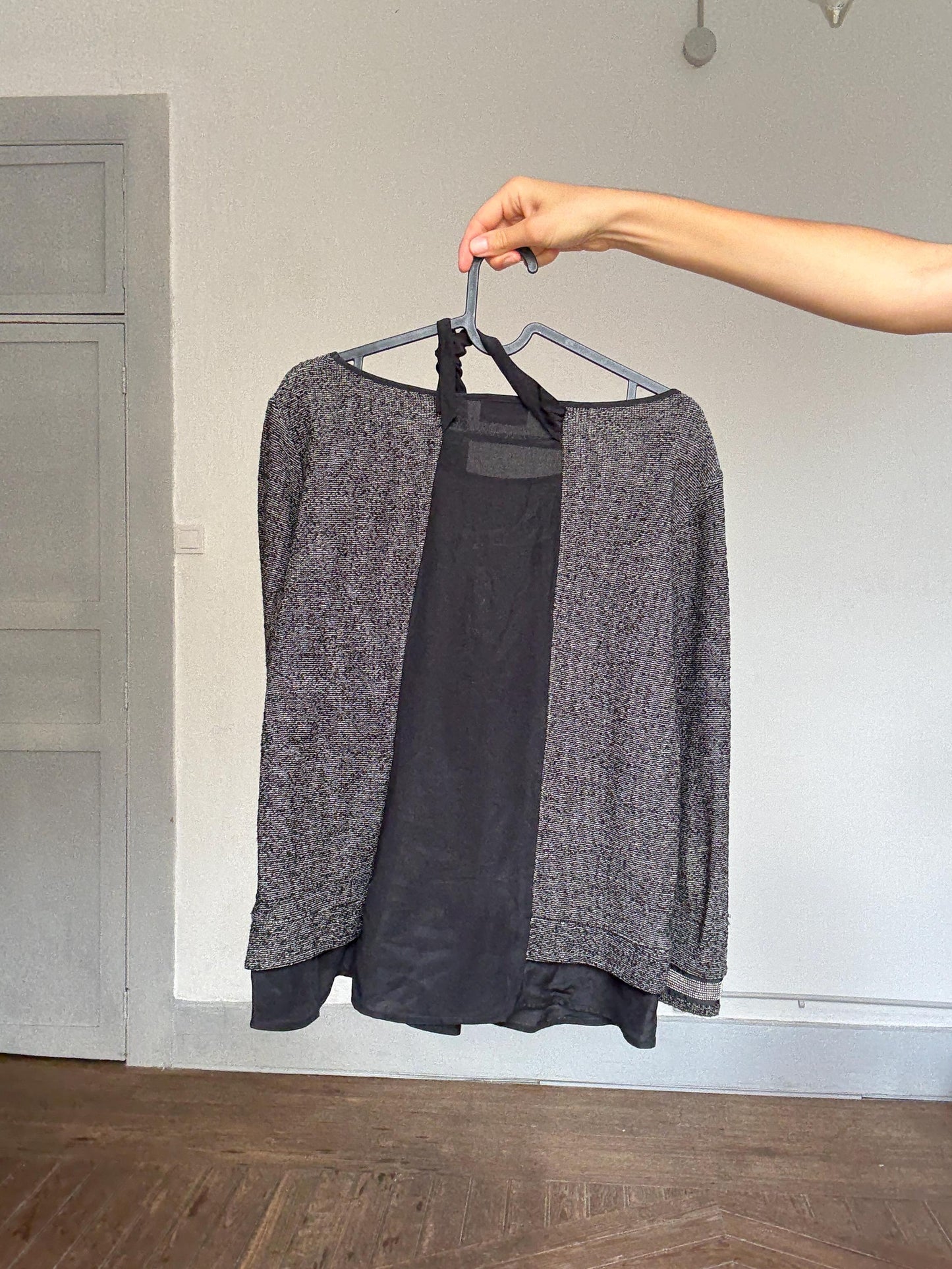 Elegant Marella Sport Top with Tie Neck | Size S