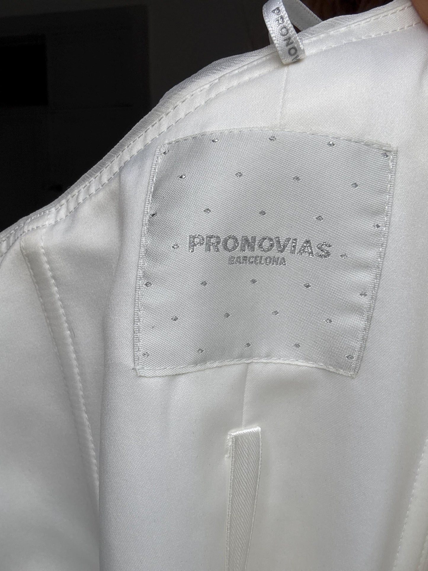 Pronovias One Shoulder Wedding Dress – Greek goddess bridal gown, draped satin maxi dress UK 12 D38, bridal 2000s red carpet vibe