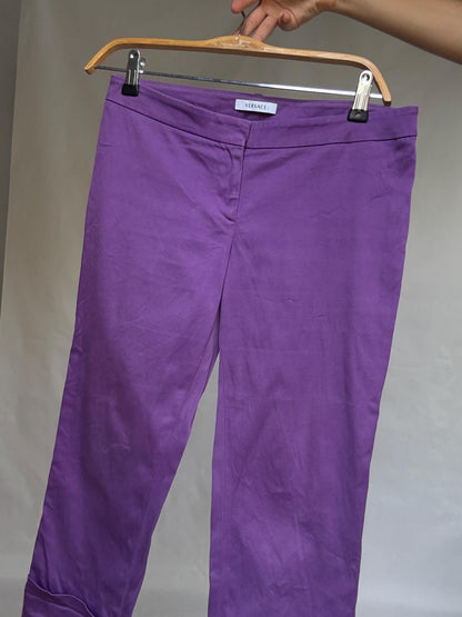 Versace Purple Cropped Pants, Made in Italy — additional view 8