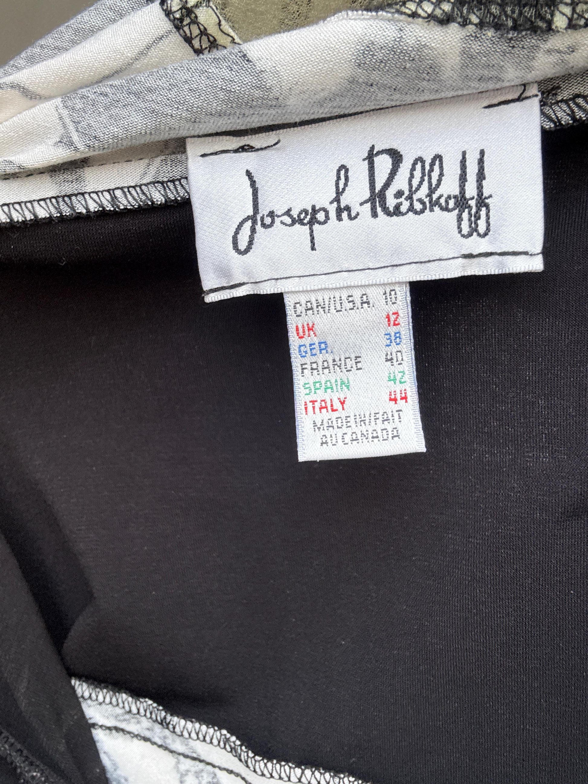 Vintage Joseph Ribkoff Tunic Top or Mini Dress | Graphic Pop Art Print | Size L (US 10 / UK 12 / DE 38)