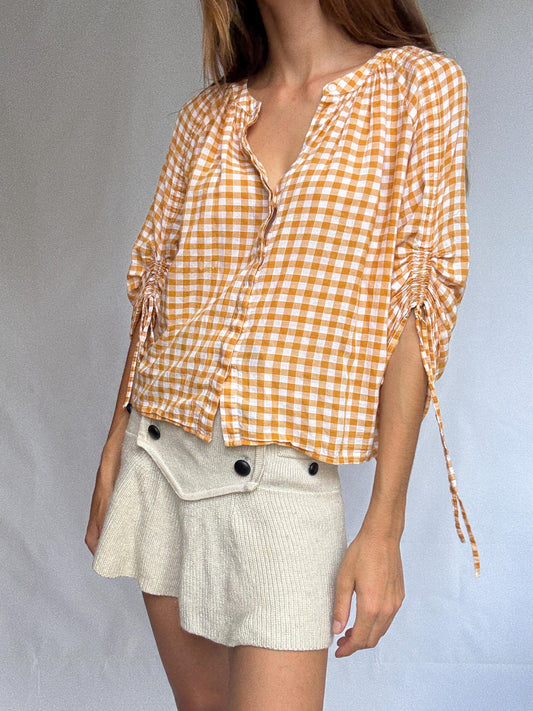 Yellow Gingham Blouse by GAP – Cottagecore but Make It Chic