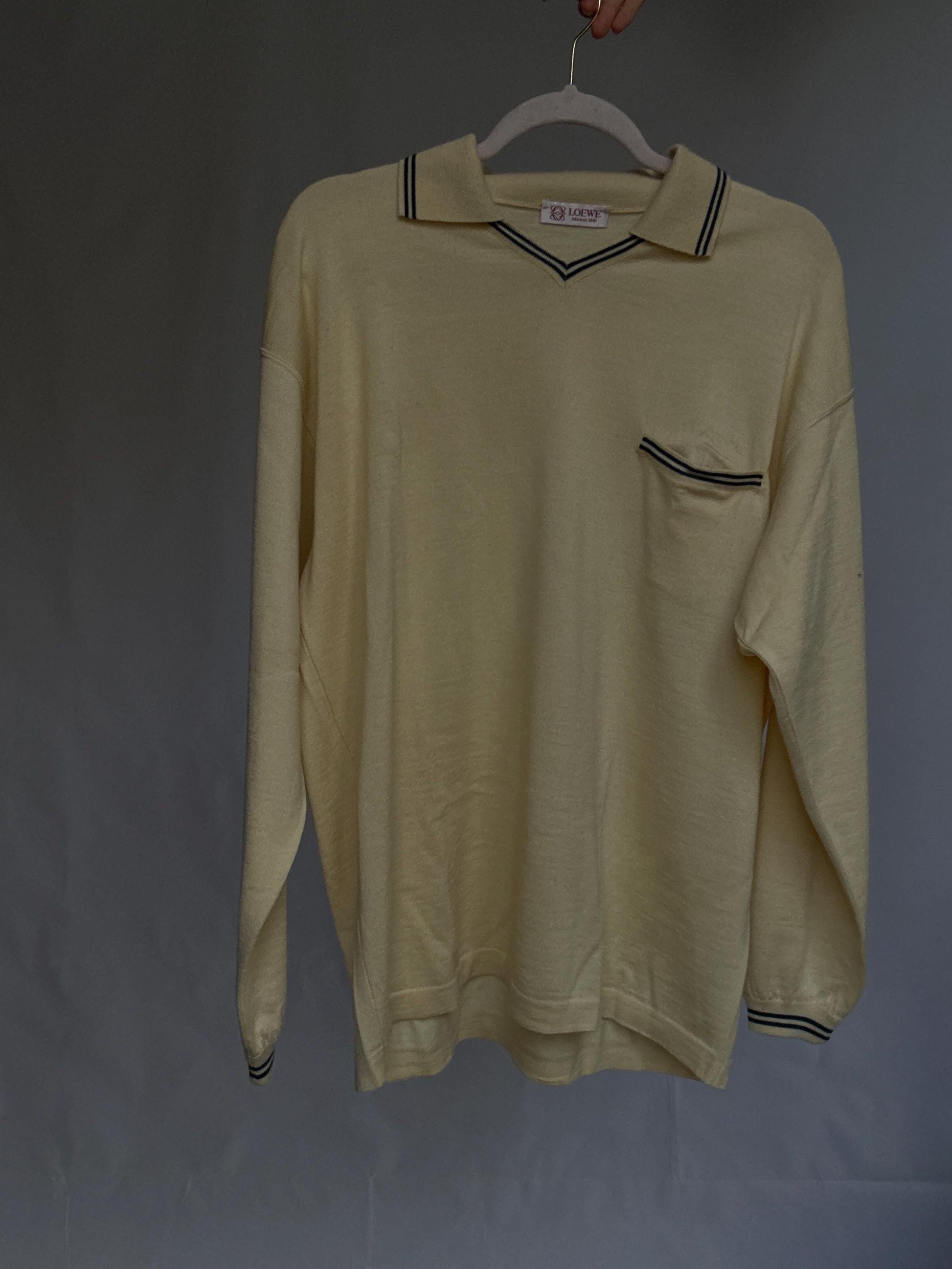 Vintage Loewe Merino & Silk Polo – Unisex Luxury From Madrid