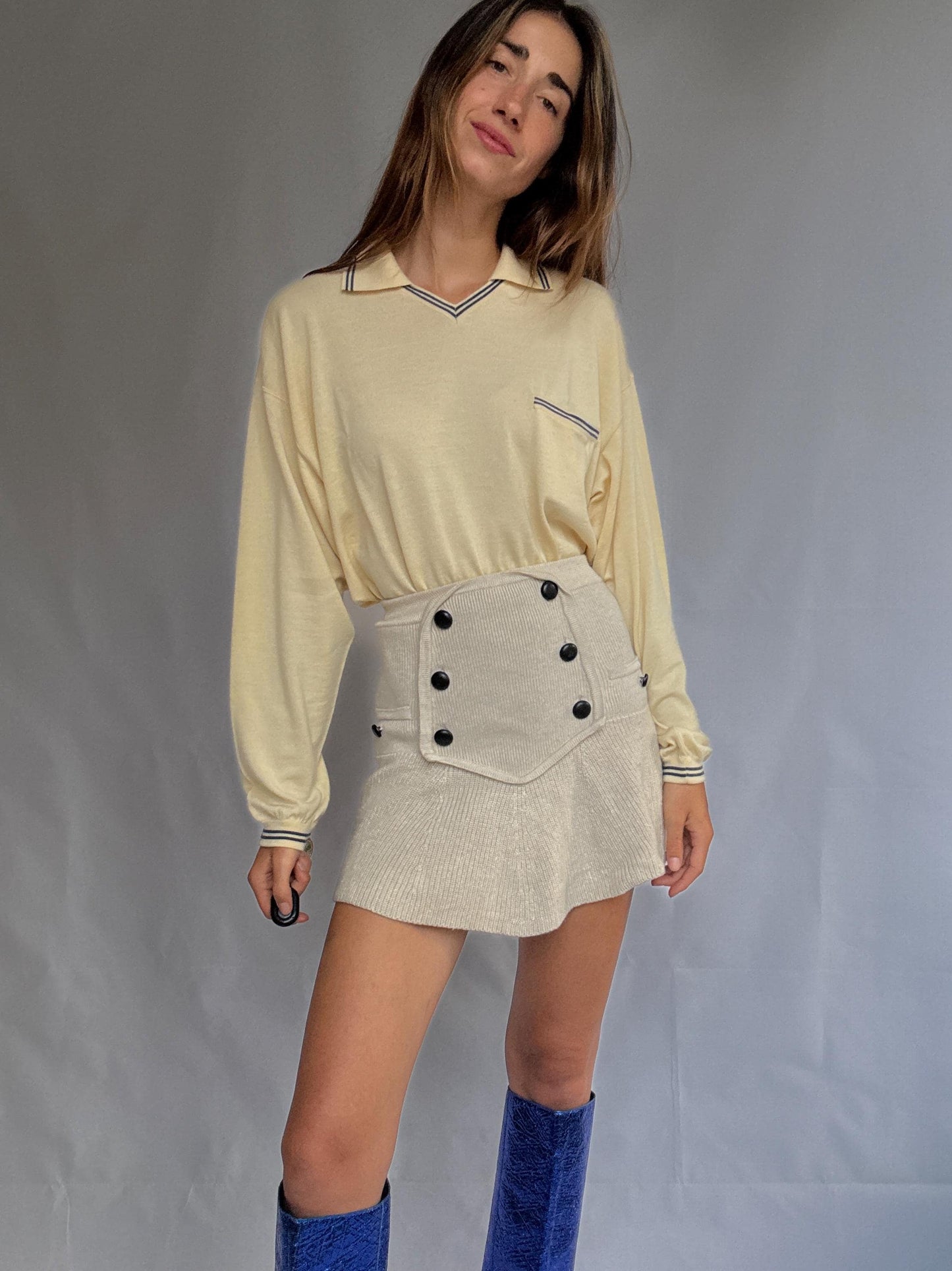 Vintage Loewe Merino & Silk Polo – Unisex Luxury From Madrid