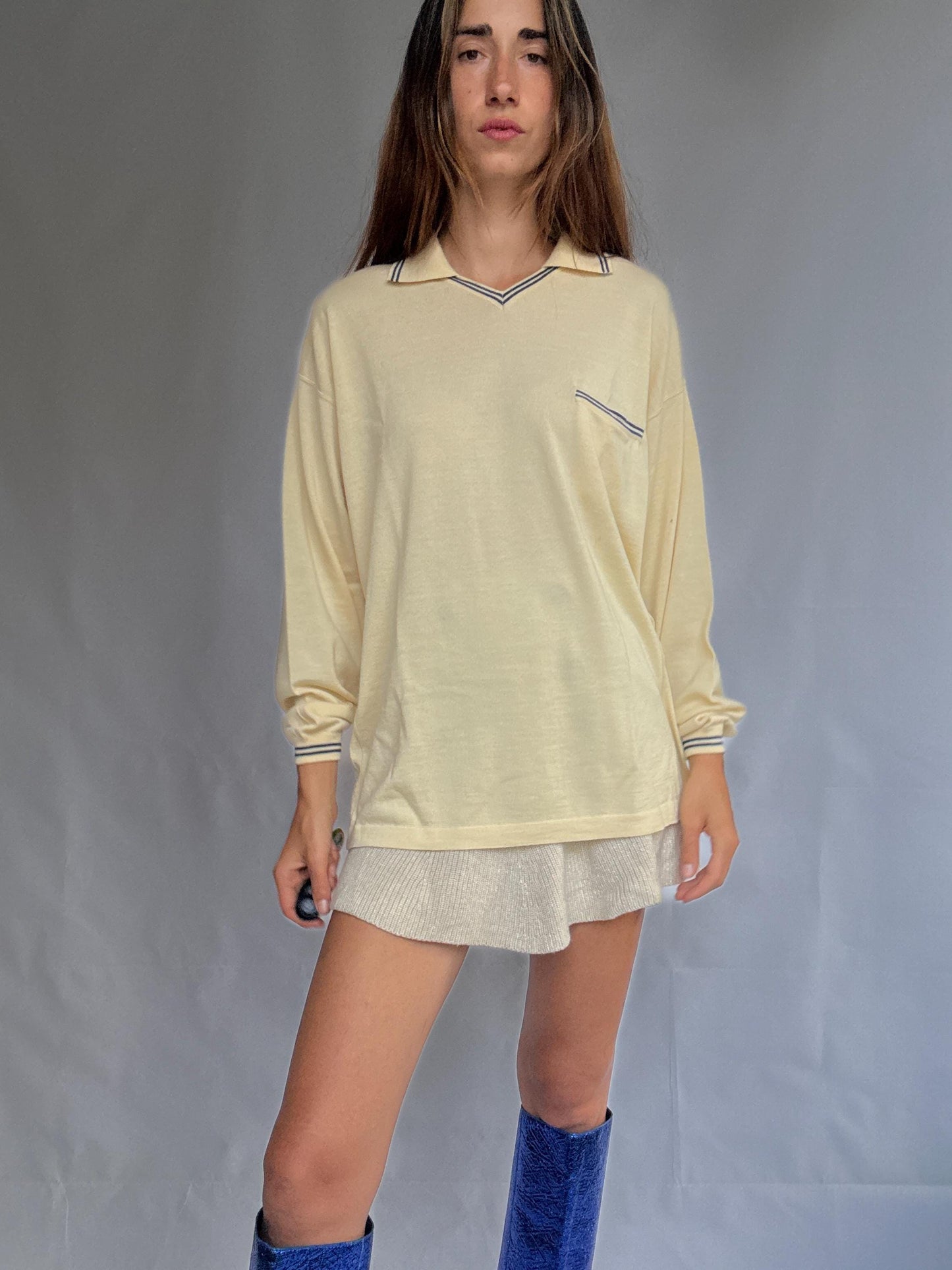 Vintage Loewe Merino & Silk Polo – Unisex Luxury From Madrid