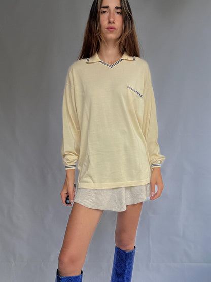 Vintage Loewe Merino Silk Polo - Unisex — detail