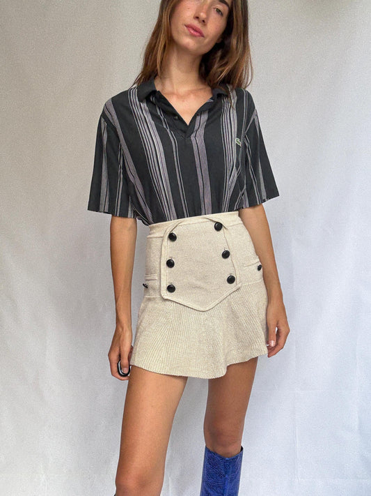 Vintage Lacoste Striped Polo Shirt – Unisex Fit | Size 6 | Made in Spain