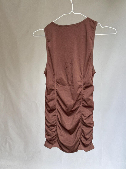 Vintage Ruched Brown Camisole by BCBGMAXAZRIA — additional view 9