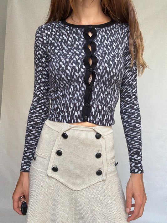 Escada Sport Vintage Wool Cardigan, Size XS