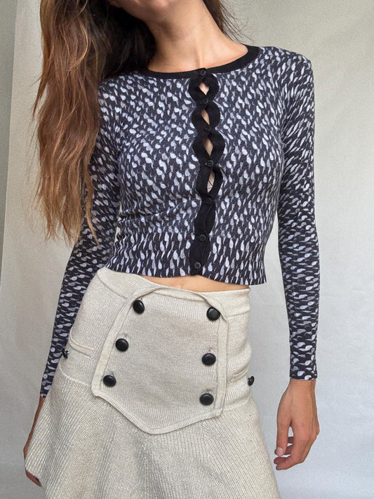 Escada Sport Vintage Wool Cardigan, Size XS